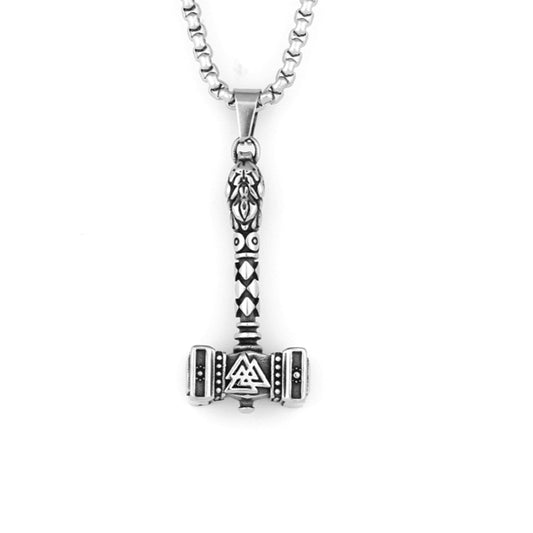 Planderful Viking Thor Hammer Pendant Titanium For Men