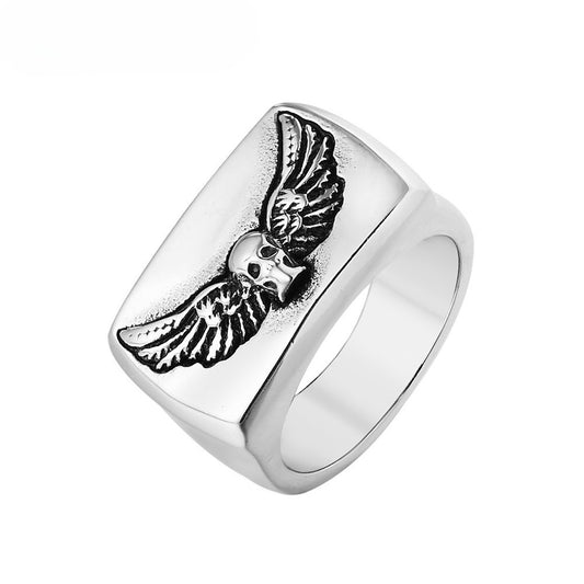 Titanium Steel Skull Ring