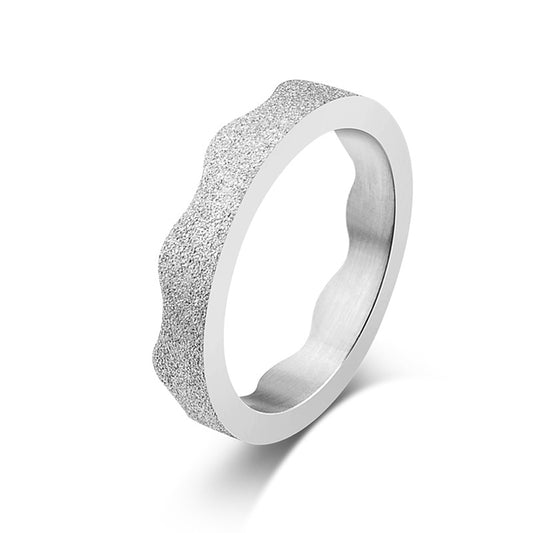 Rose Gold Crown Matte Stainless Steel Ring for Women