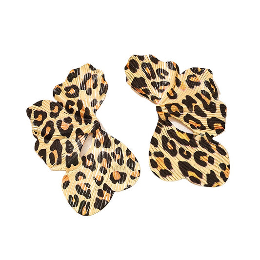 Planderful Vienna Verve Earrings – Exaggerated Leopard Print Design