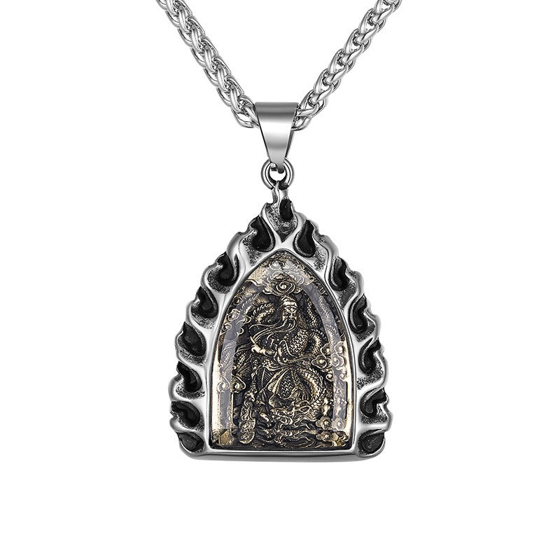 Steel Necklace – Elegant Thai Amulet