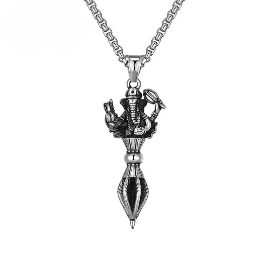 Steel Necklace – Statement Men's Hip-Hop Demon Pendant for Edgy Everyday Street Style