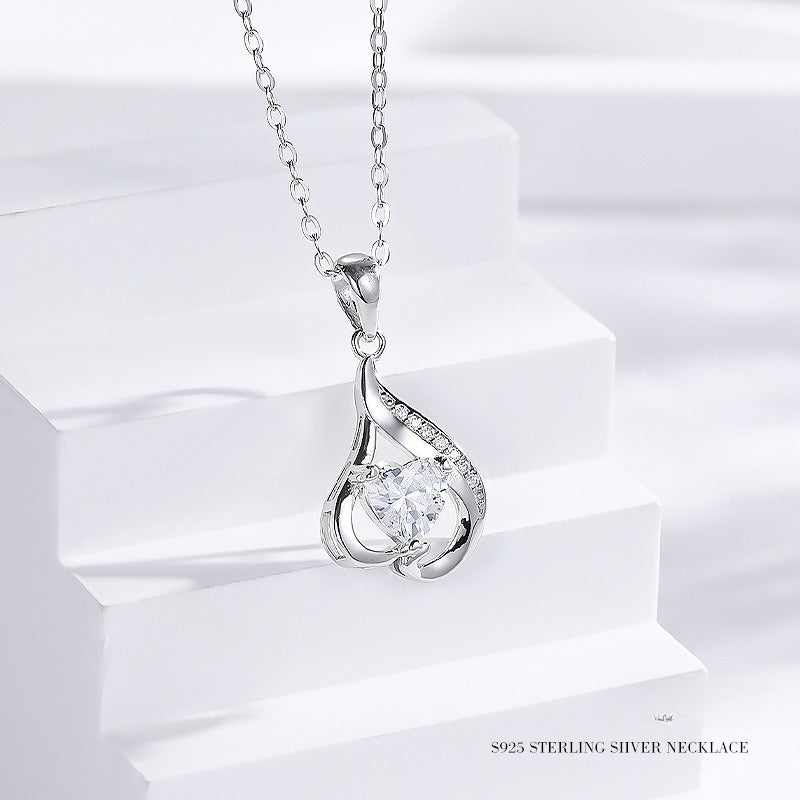 Stylish Elegant 925 Sterling Silver Women's Pendant Necklace