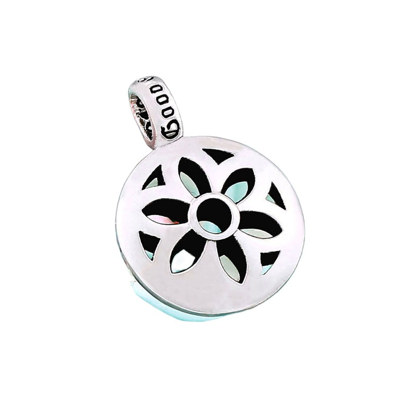 Couples' Stainless Steel Cherry Blossom Pendant - Japanese & Korean Inspired Design for Men and Women