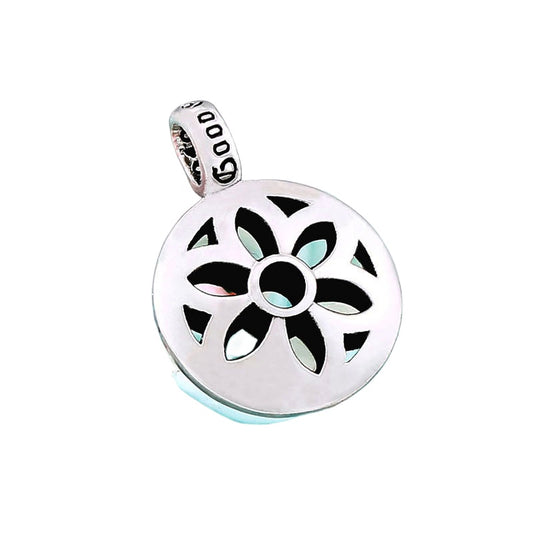 Couples' Stainless Steel Cherry Blossom Pendant - Japanese & Korean Inspired Design for Men and Women