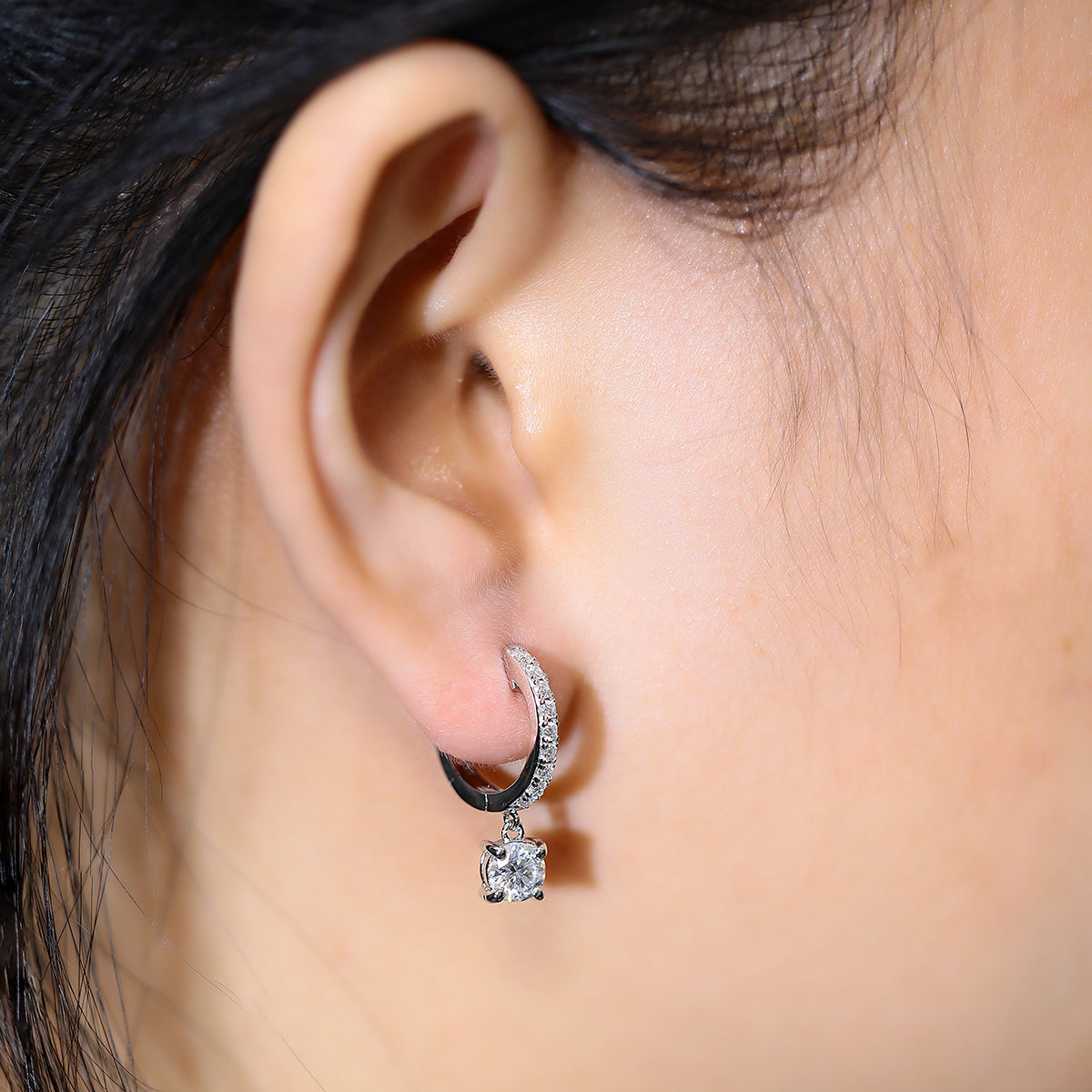 Planderful Moissanite Earrings Sparkling For Her S925