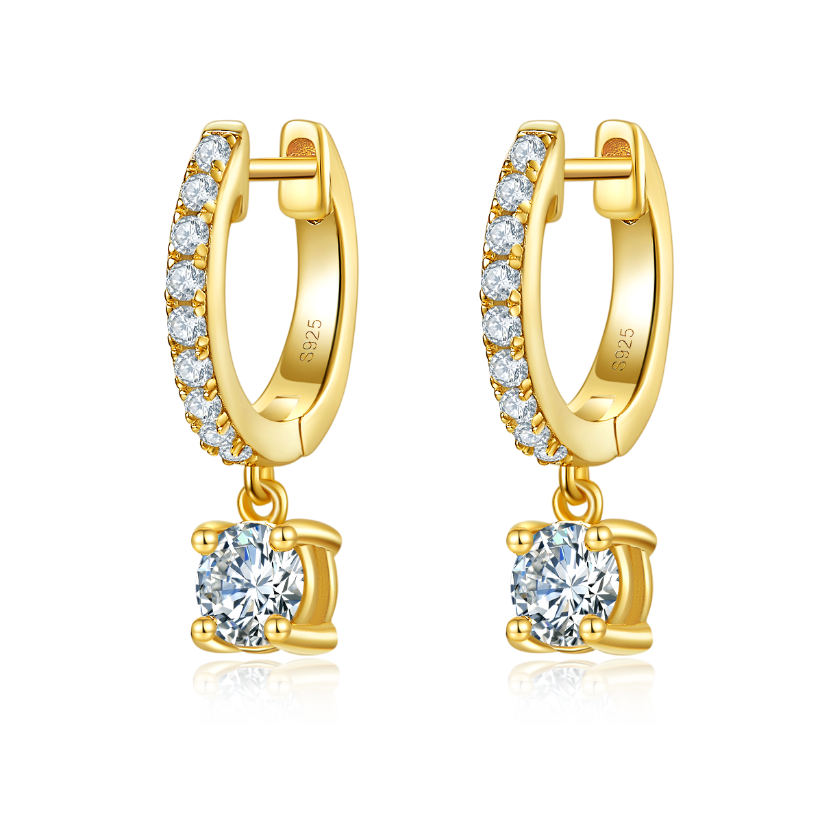 Planderful Moissanite Earrings Sparkling For Her S925