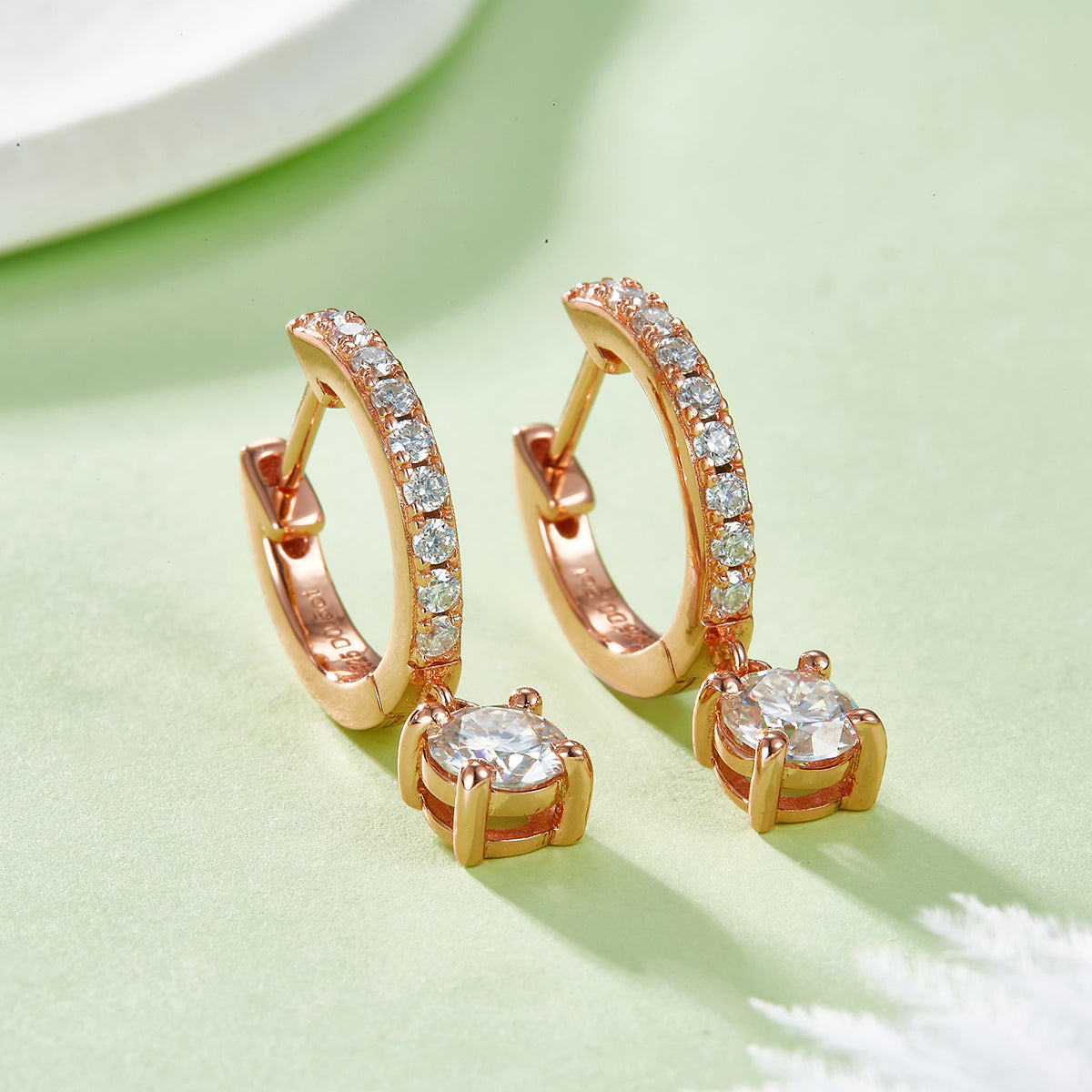Planderful Moissanite Earrings Sparkling For Her S925