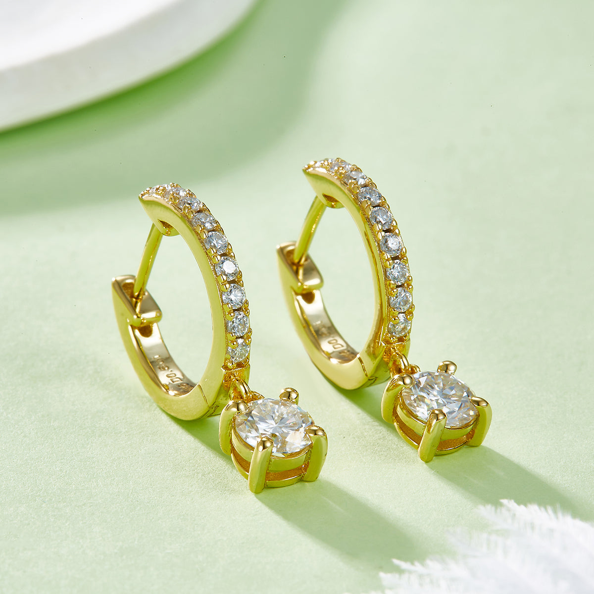 Planderful Moissanite Earrings Sparkling For Her S925