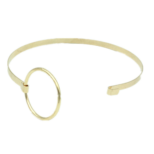 Open Circle Collar Necklace with Minimalist Design