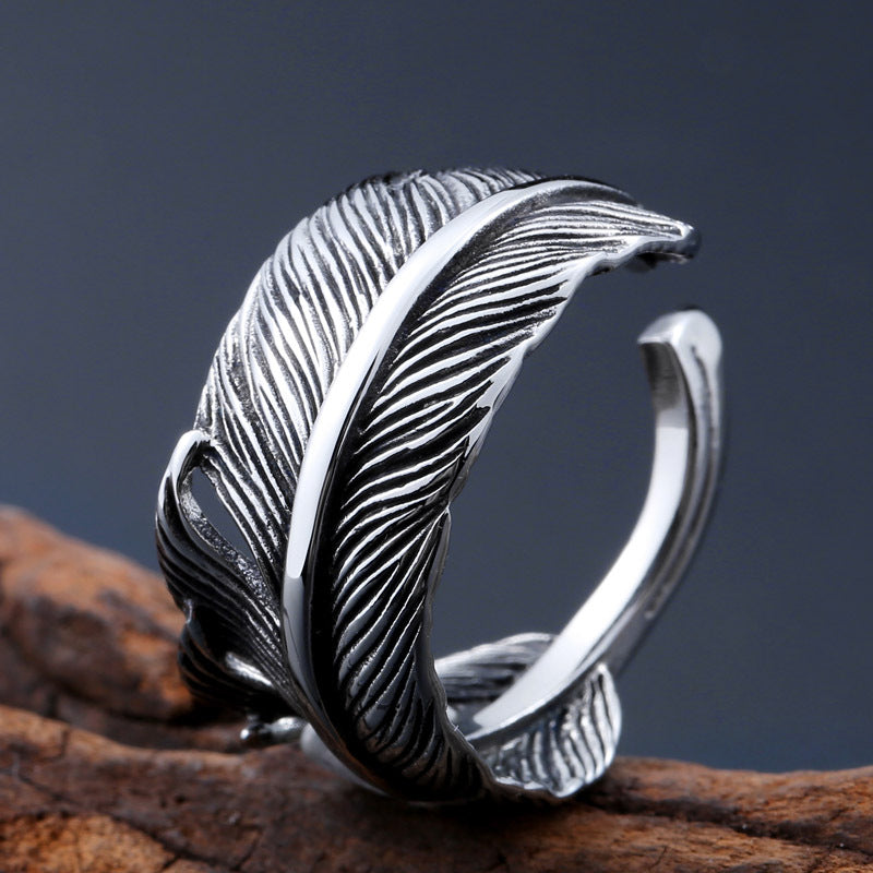 Personalized Retro Eagle Titanium Steel Ring - Unisex Engraved Fashion Jewelry for Every Occasion