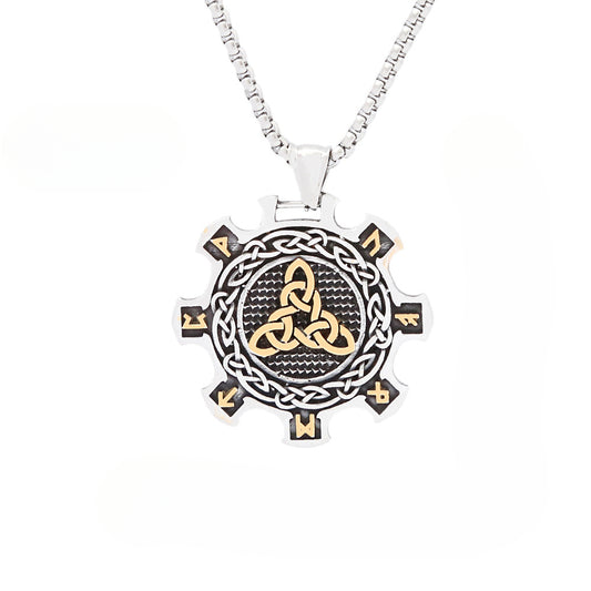 Double-Sided Stainless Steel Retro Necklace for Men