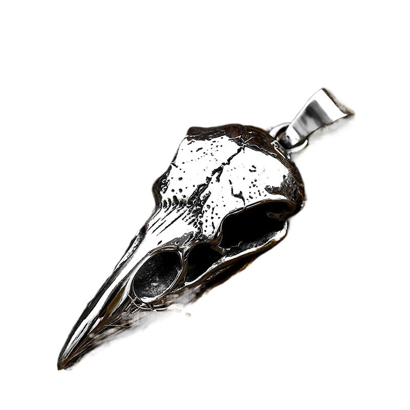 Titanium Steel Viking Crow Pendant for Men - Wholesale European & American Jewelry