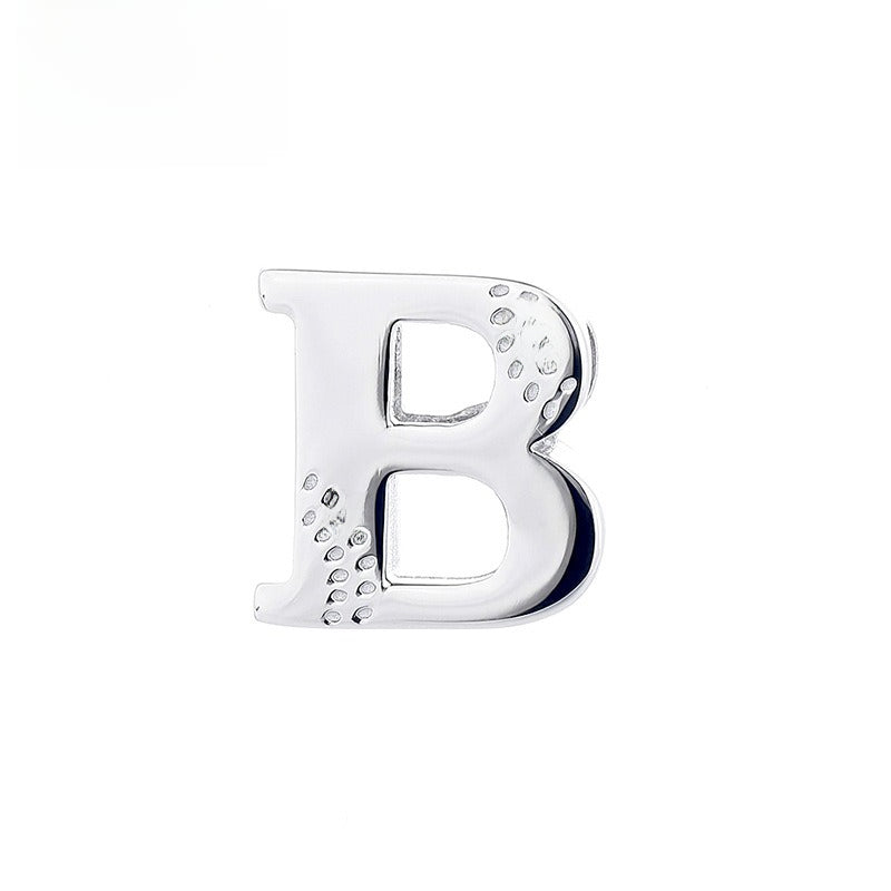 Glossy Letter Stainless Steel Pendant Necklace