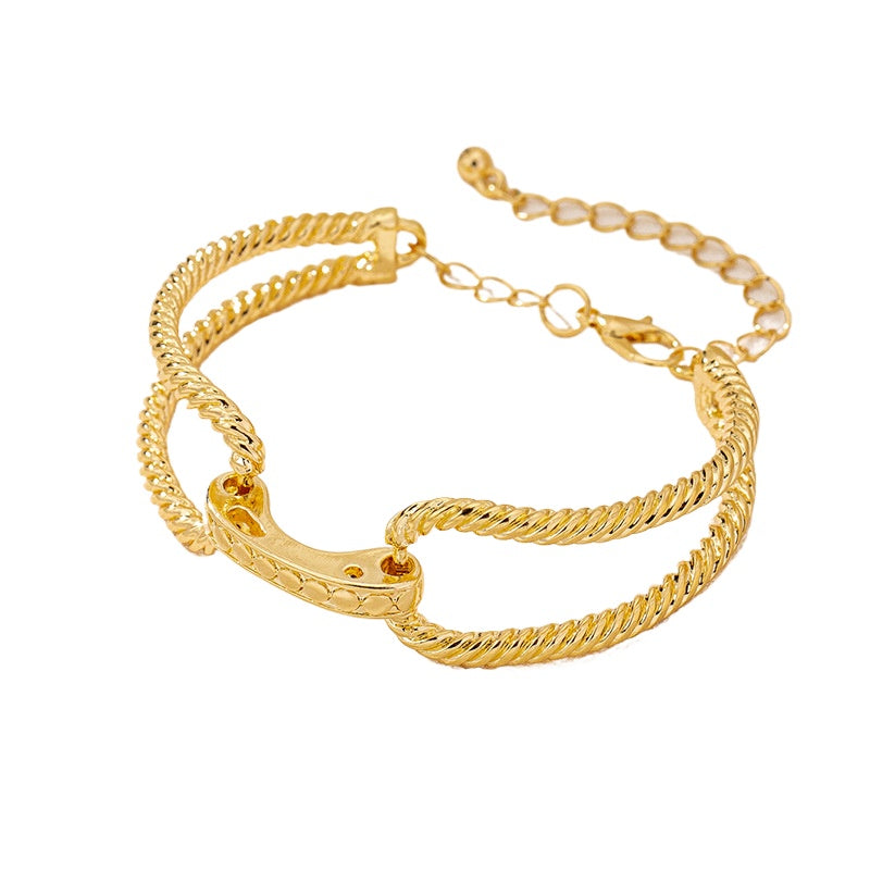 Planderful Vienna Verve – High-End Personalized Metal Geometric Bracelet