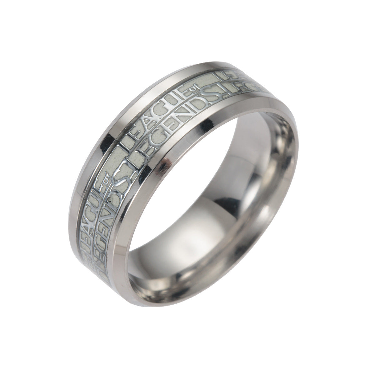 Fluorescent Ring Fashion Jewelry for Men - League of Legends Stainless Steel Titanium Ring