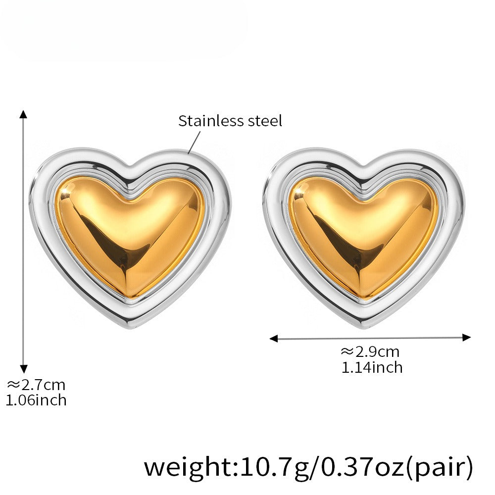 Planderful Stainless Steel Love Earrings For Women