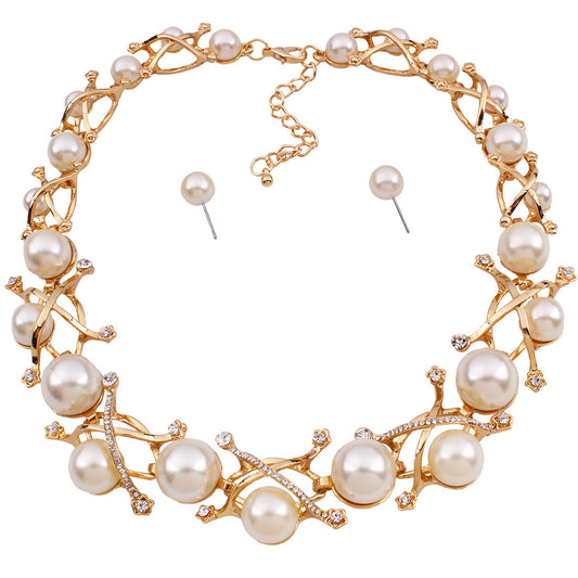 European Glamour Pearl Necklace Set - Planderful Savanna Rhythms Collection