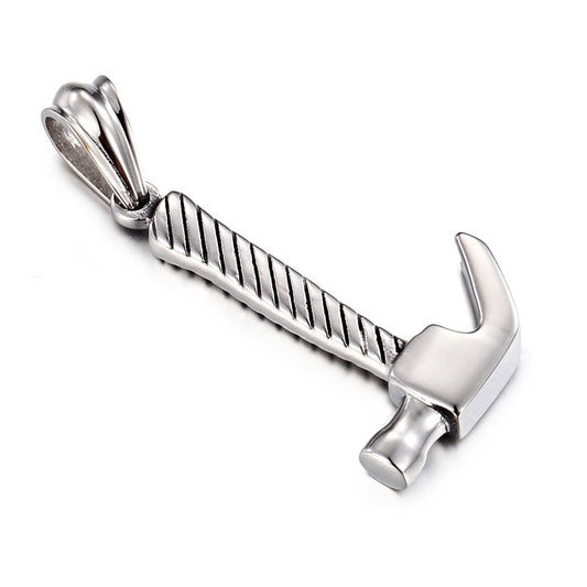 Trendy Men's Hammer Pendant Jewelry in Titanium Steel - Creative Personalized Design