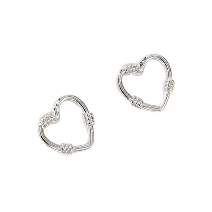 Heart-Shaped Hollow Metal Earrings - Vienna Verve Collection