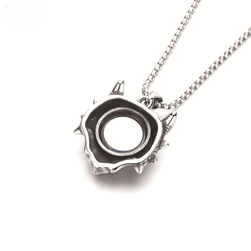 Steel Necklace - Vintage Turkish Eye Design
