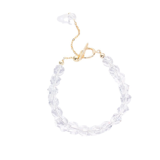 Simple Geometric Crystal Bracelet for Women from the Korean Edition