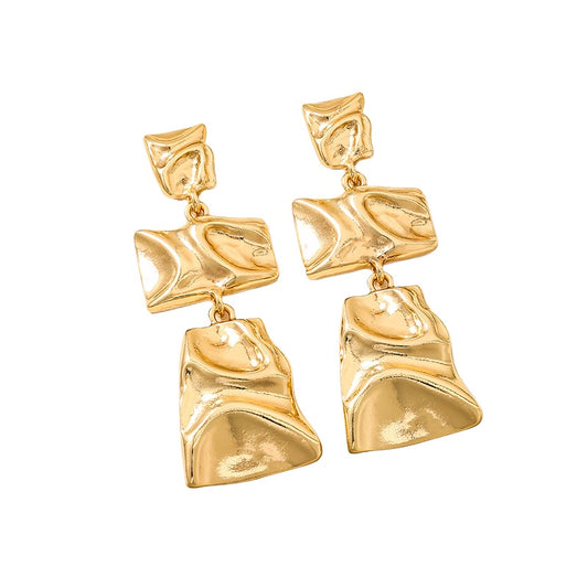 Planderful Vienna Verve Earrings – Exquisite Metal Geometric Design
