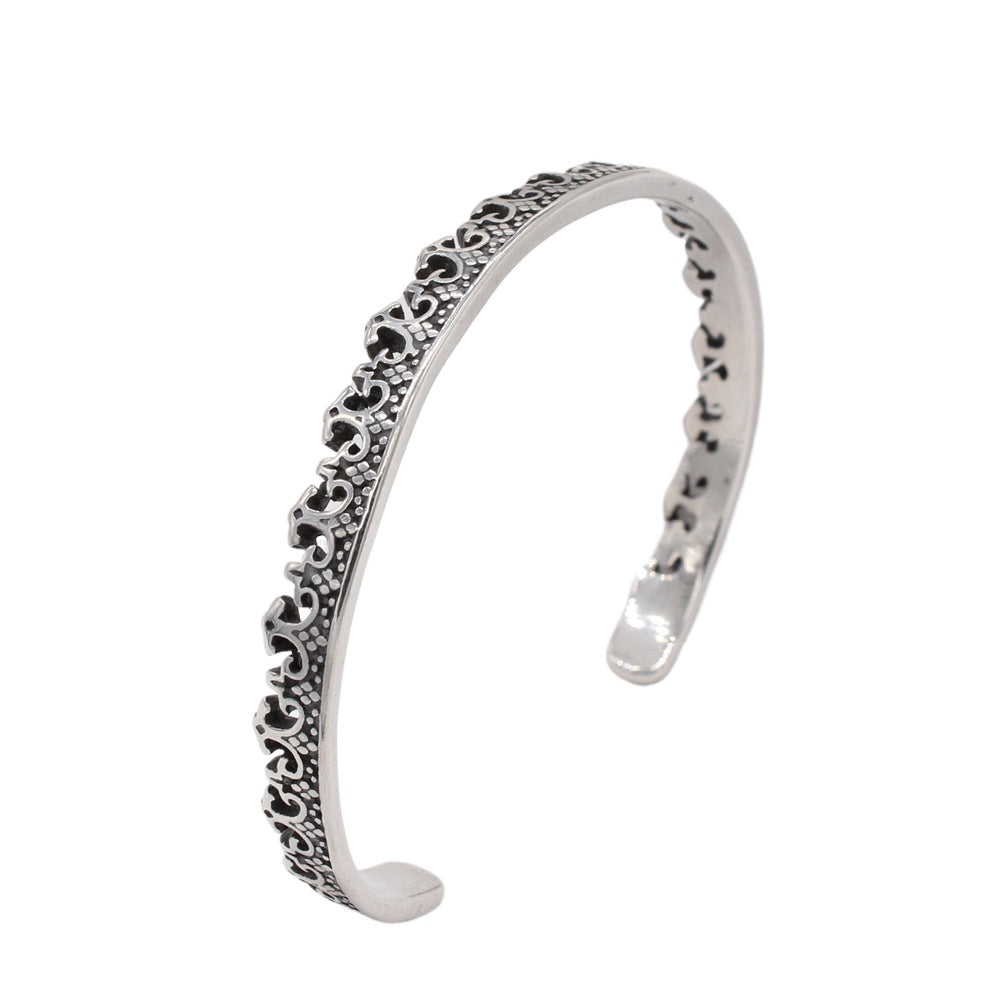 Planderful Everyday Genie – European and American Retro Crown Titanium Steel Bracelets