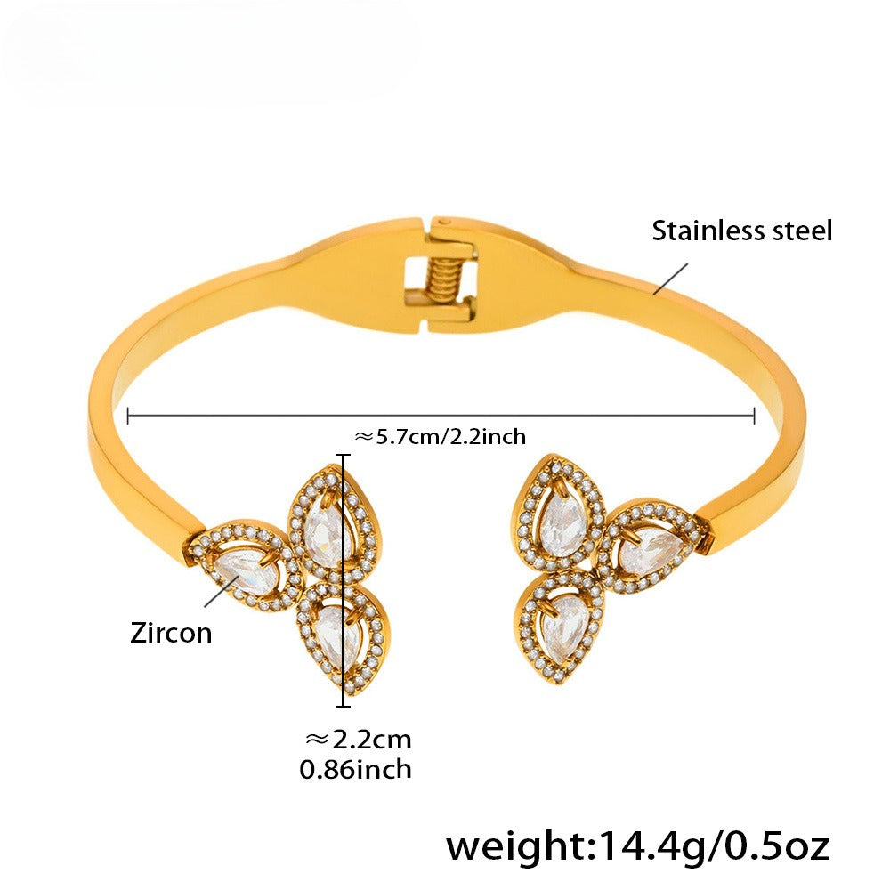 Planderful Everyday Genie Zircon Water Drop Bracelet Women