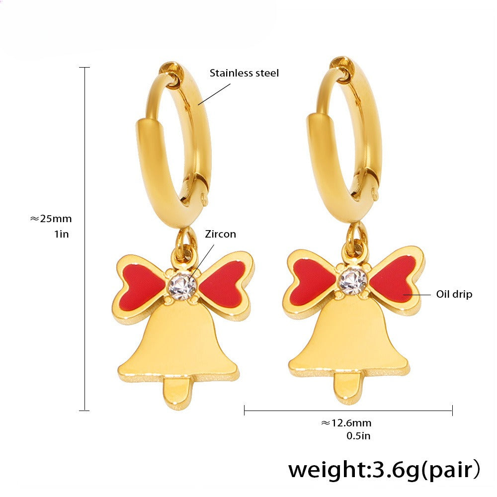 Planderful Christmas Tree Zircon Earrings For Women