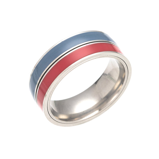 Rotating Two-Tone Stress Relief Ring - Men's Steel Jewelry, Size 7-11