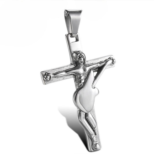 Trendy Hip-Hop Guitar Pendant in Titanium Steel for Men - European and American Fashion Design