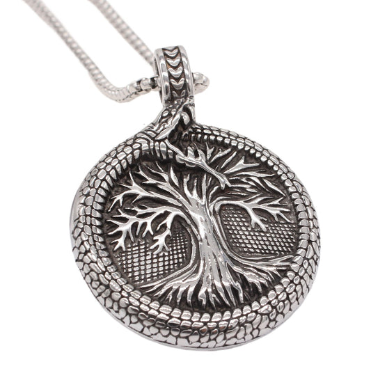 Planderful Viking Life Tree Pendant Titanium Steel Necklace For Men And Women Unisex Protection Statement