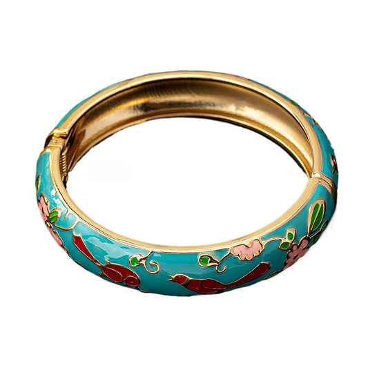 Planderful Vienna Verve Bracelet – Stylish Retro Metal Blooming Flower Design