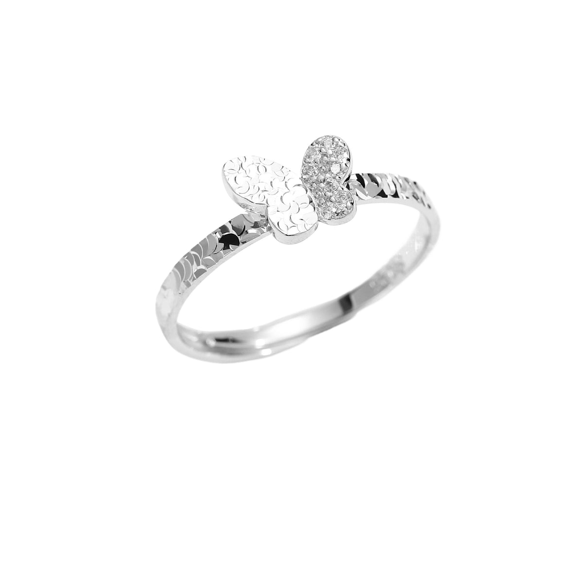Butterfly Crushed S925 Sterling Silver Women's Ring