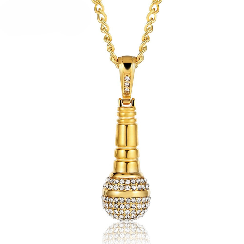 Planderful Personalized Zircon Pendant Necklace For Unisex Durable Titanium Steel Jewelry Premium Gift