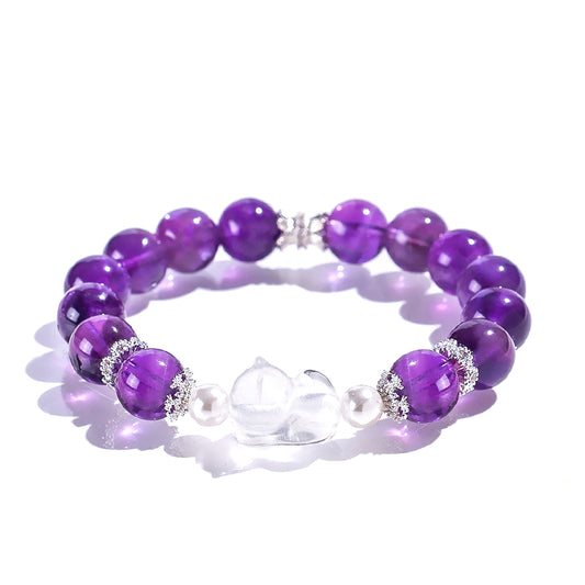 Planderful Fortune's Favor Bracelet – High-End Amethyst and Crystal Design