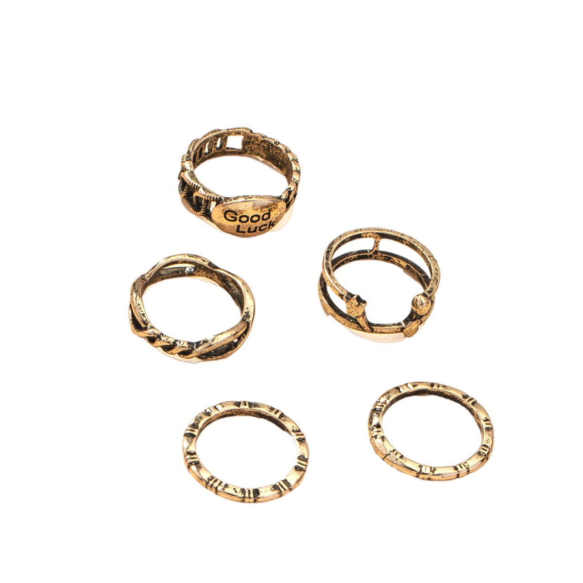 Vintage Vienna Verve Cross-Border Hand Ornament Ring Set