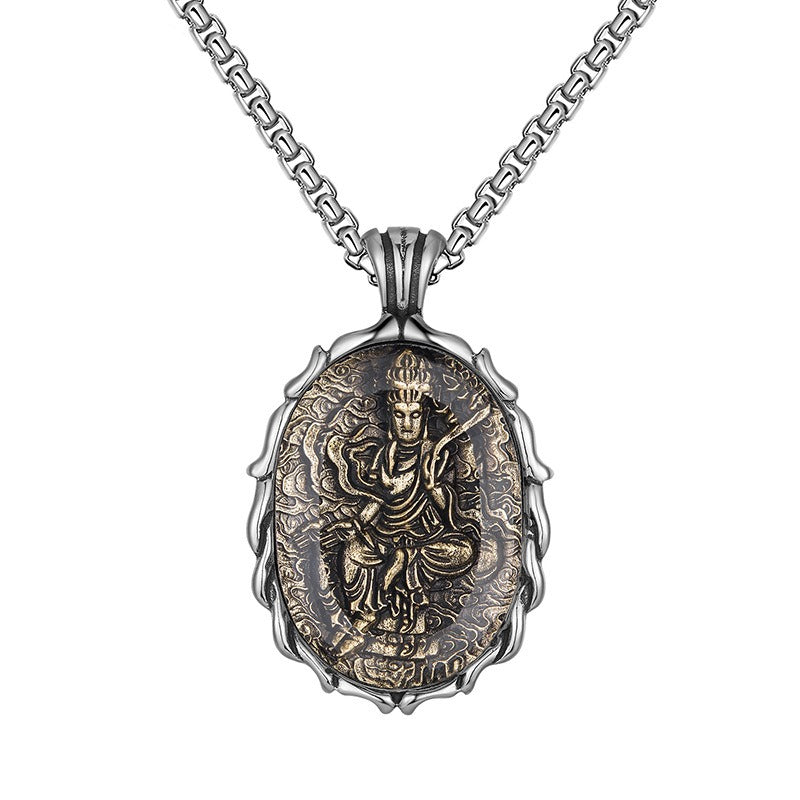 Steel Necklace – Vintage Zodiac Eight Guardians Amulet