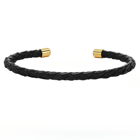 European And American Jewelry Black Leather Rope Bracelet