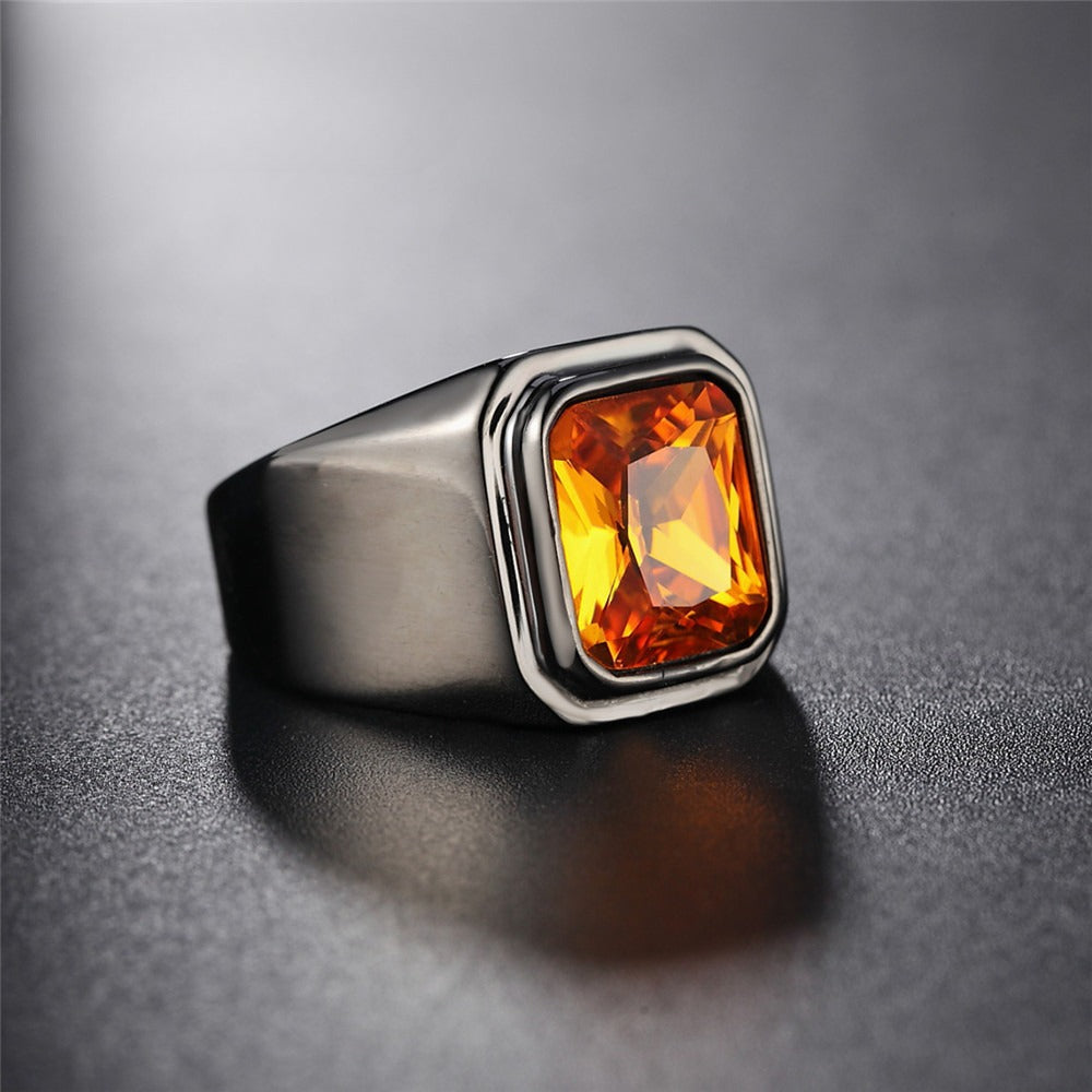 Planderful Zircon Titanium Steel Ring For Men And Women Unisex Smooth Surface Protection Statement