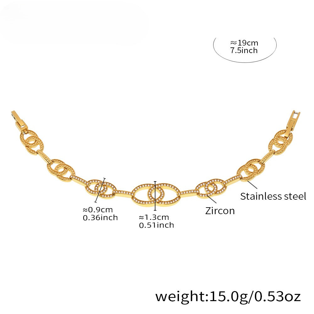 Planderful Genie 5A Zircon Geometric Bracelet For Women