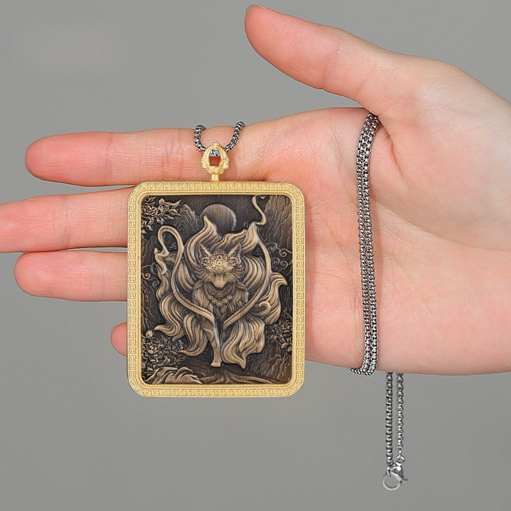 Titanium Steel Necklace – Statement Dragon Pendant