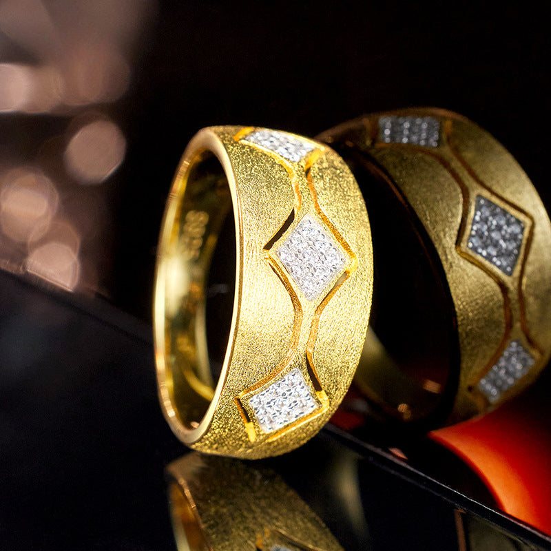 Satin Hand-Brushed 925 Sterling Silver Ring for Women