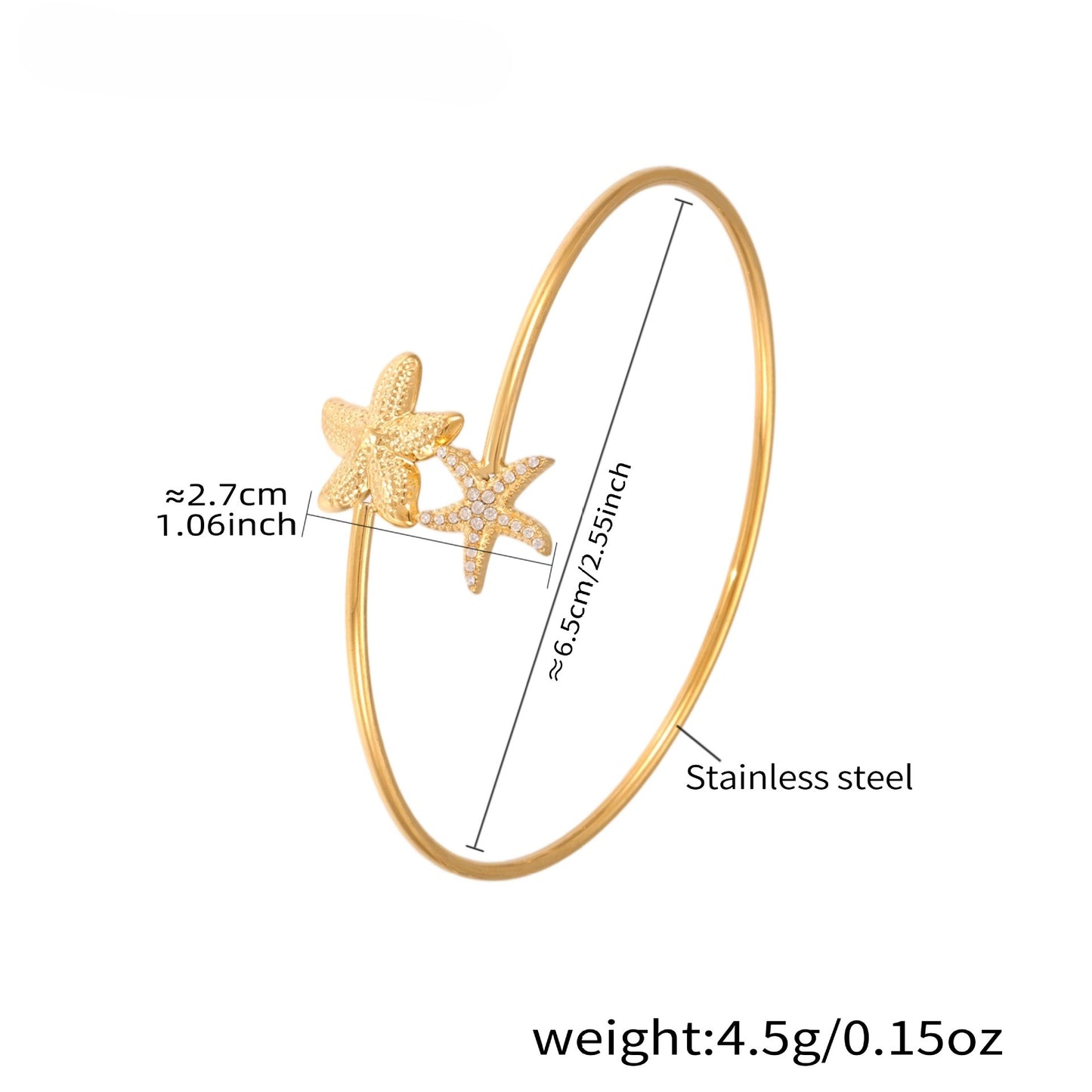 Planderful Genie Bee Starfish Zircon Bracelet For Her