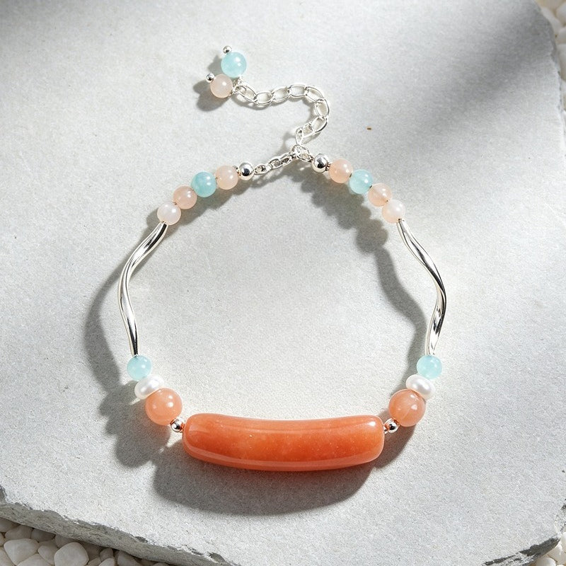 Aventurine & Grape Quartz Bracelet