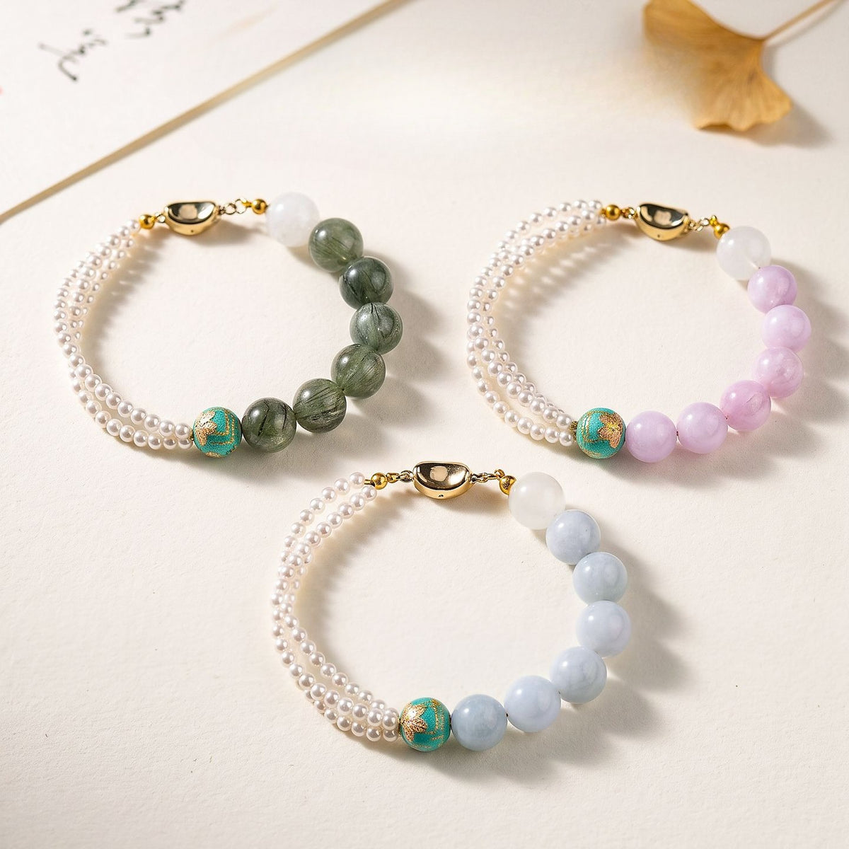 Purple Kunzite Pearl Bracelet