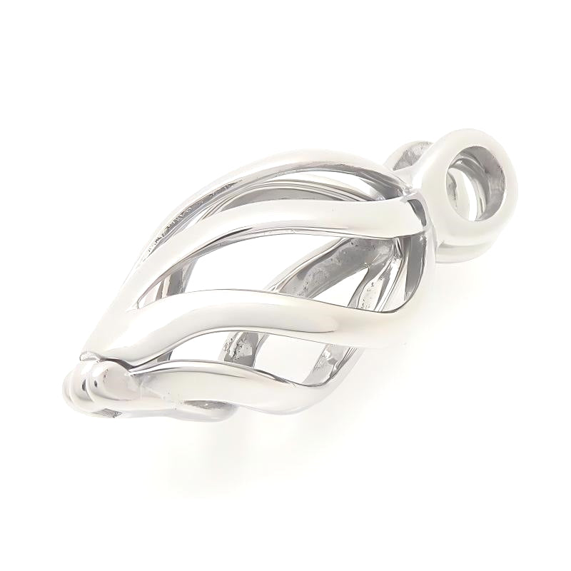 Niche Commemorative Pendant Trendy Hollow Willow Leaf Can Be Opened Water Drop-Shaped Titanium Necklace