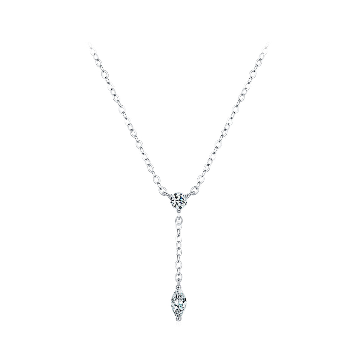 Planderful Everyday Genie Necklace – Elegant Zircon-Set Geometric Design