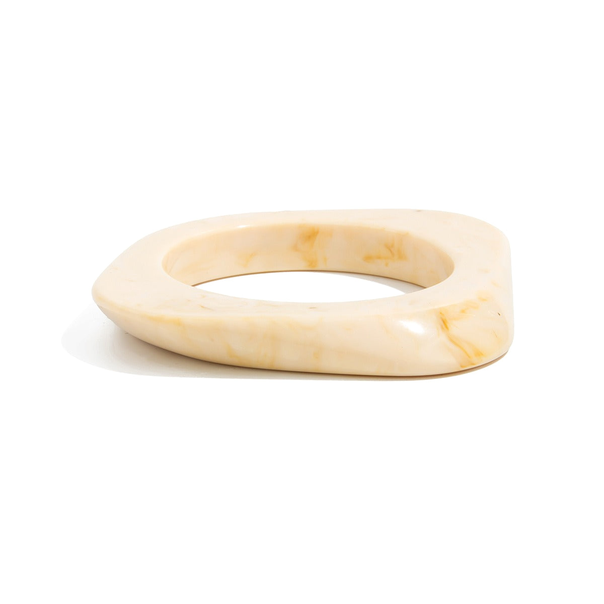 Planderful Vienna Verve Wide Bracelet For Women Acrylic Amber Pattern Statement Jewelry